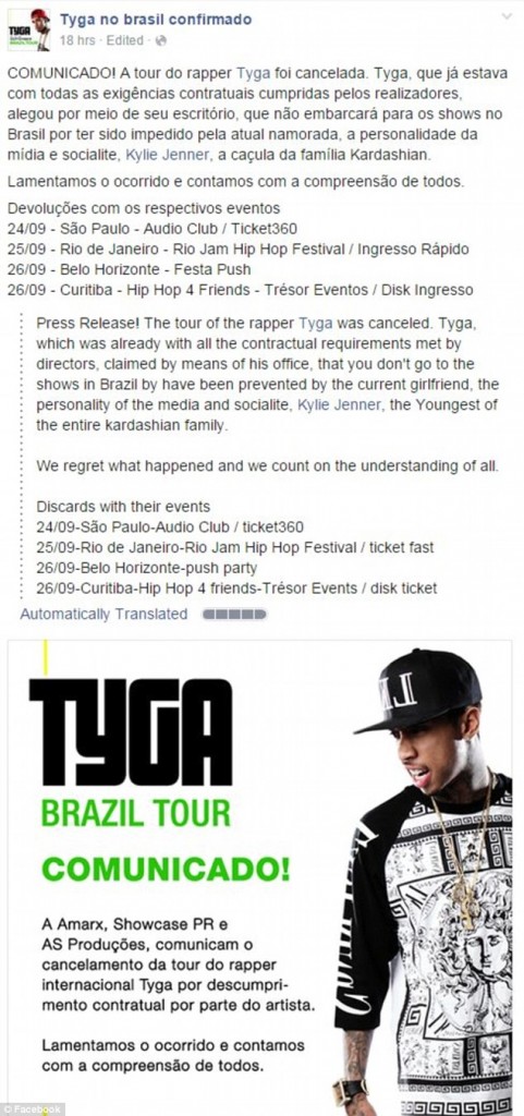 Tyga Brazil Tour