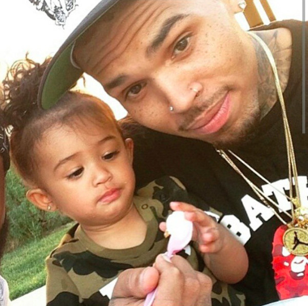 Chris-Brown-Throws-1st-Birthday-for-Daughter-Royalty-and-Wear-Matching-BAPE-Outfits