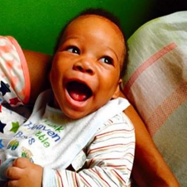 Meet Olanrewaju, he laughs like his dad!!