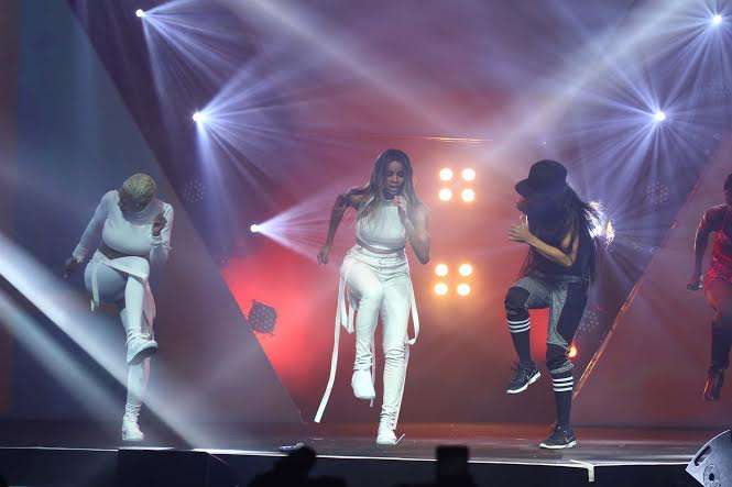 Ciara (Middle, White) and Kaffy (Right, Black) dancing to Shakiti Bobo at 'Love Like A Movie' (BHM) 