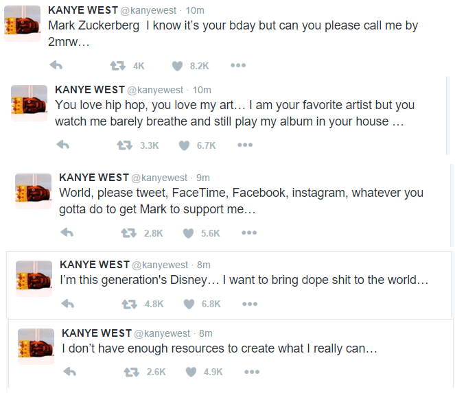 Kanye West Begs