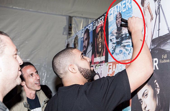 Drake spotted signing Davido's Fader magazine cover (Photo)
