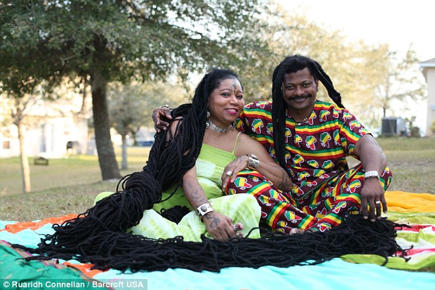 Woman With World's Longest Dreads Finds Love With Kenyan Male Hairstylist.  (Photos)