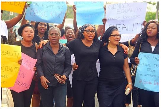 Rita Dominic Joins Gender Equality Bill Protest In Lagos 