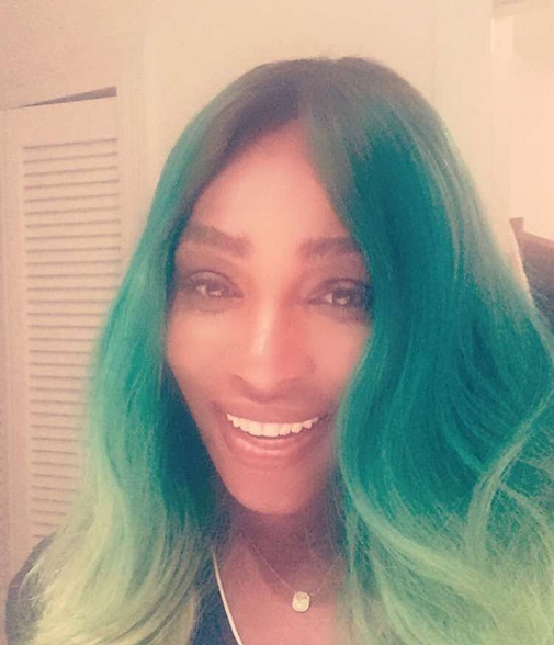 Serena Williams Green Hair