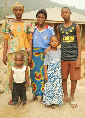 Olajumoke's mum, grandmum and siblings