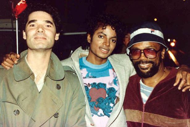Beat It video producer Antony Payne Michael and Quincy Jones on the set in 1983