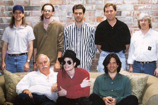 The History team in a Los Angeles studio in 1995
