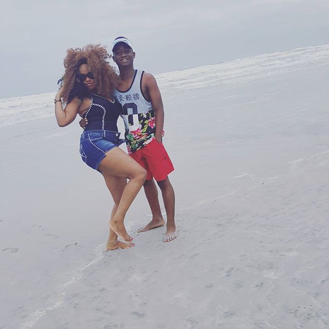 Iyabo with son, Festus