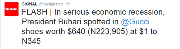 Buhari gucci