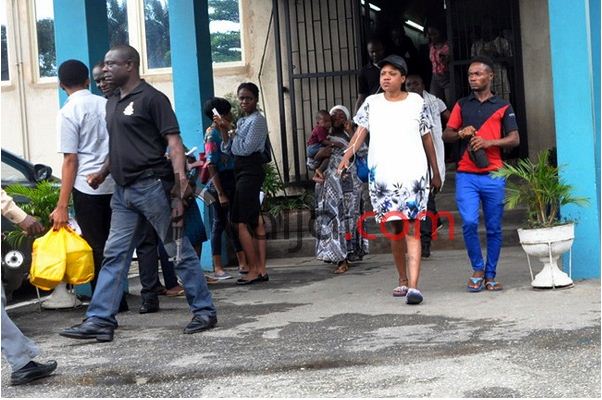 Toyin Aimakhu Storms LUTH with Police Officers