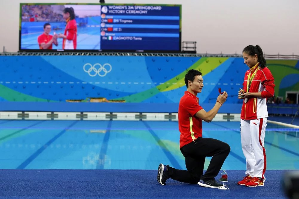 Chinese diver propose