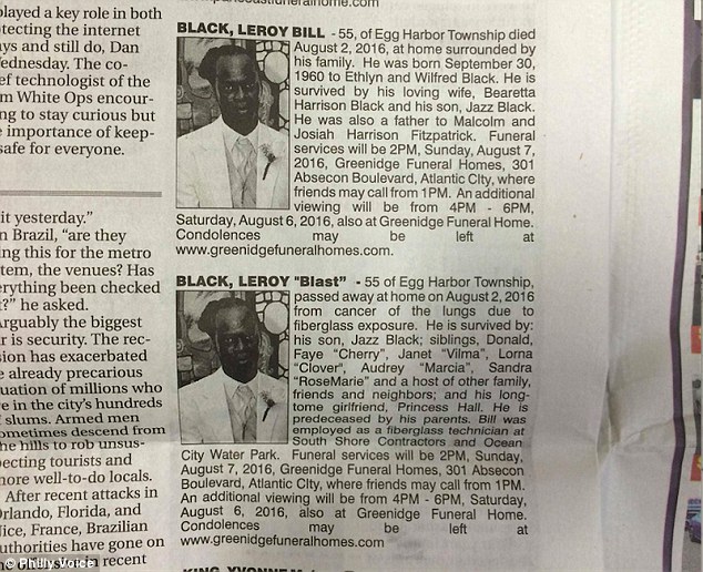 Leroy black obituary
