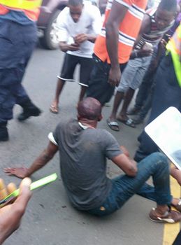 Nigerian guy beaten in Liberia1