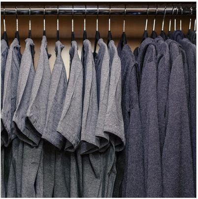 grey clothes