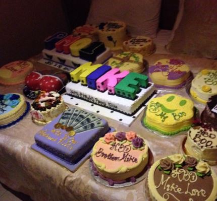 Cakes sent to him in 2014