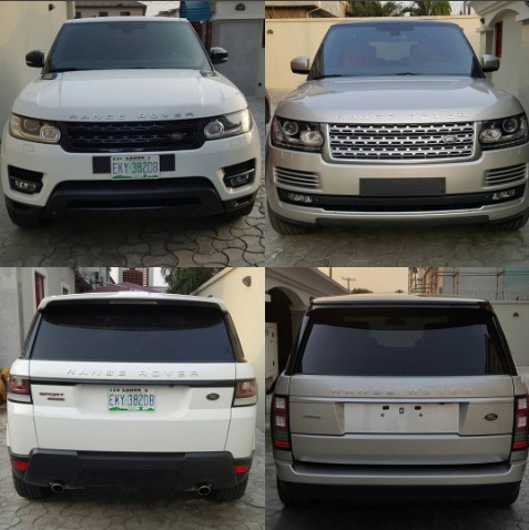 Her 2014 Range Rover by the Left.. The New one By The Right.