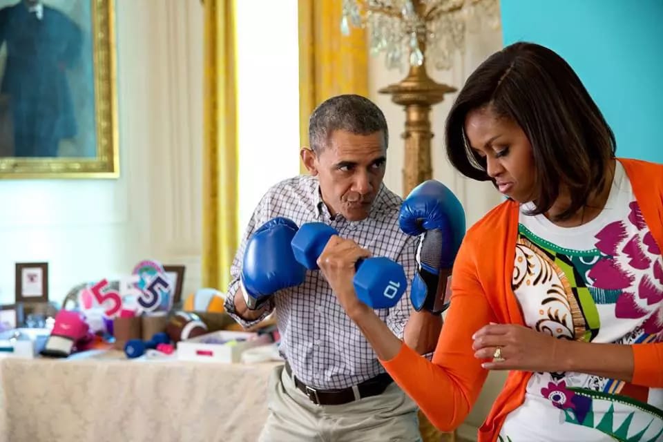 Michelle and Barack after white house