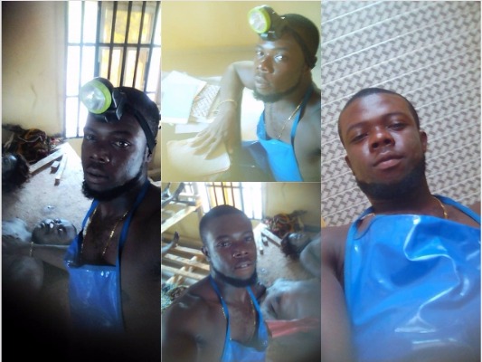 Mortuary attendant take selfies