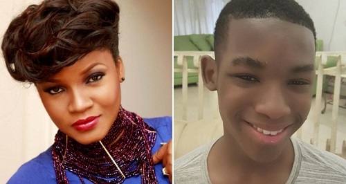 Omotola Jalade celebrates last son