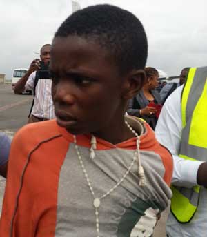 Benin stowaway boy