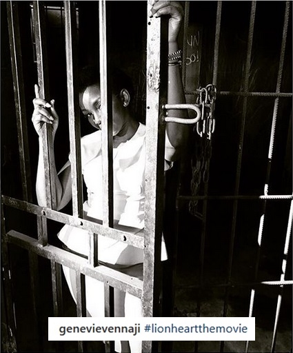 Genevieve Nnaji Behind Prison Bars