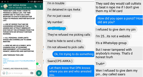 Whatsapp Ponzi Scheme Group