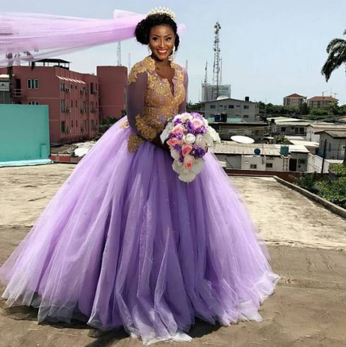 scarlet shotade purple wedding dress