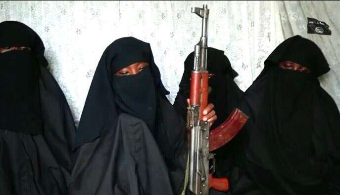 Chibok Girls Carrying AK-47