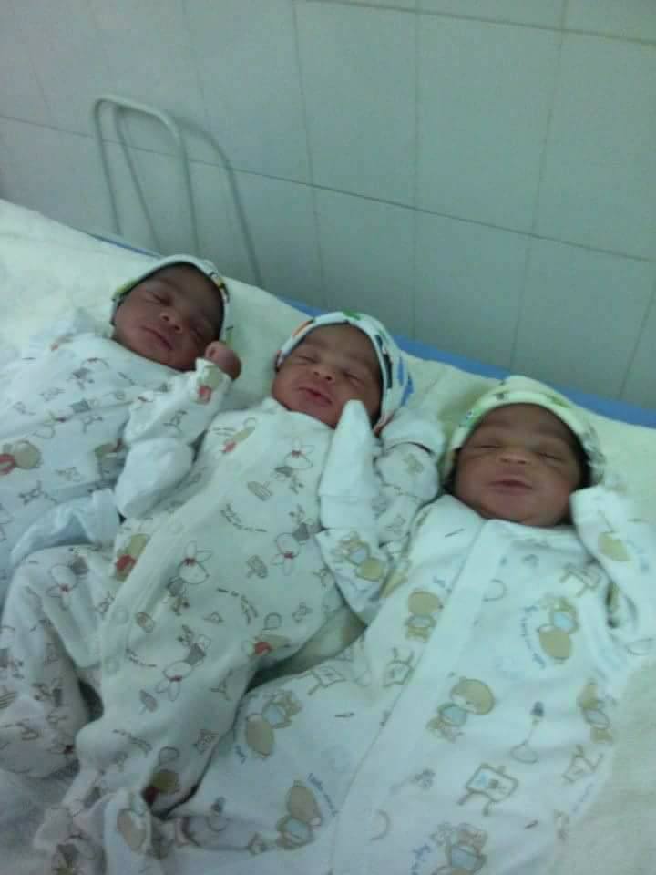 Nigerian couple welcome triplet