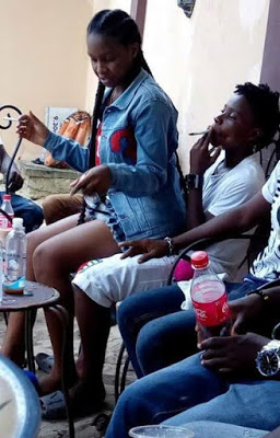 young lesbian gang spotted smoking weed