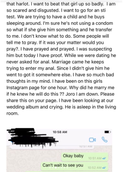 Nigerian Lady shares erotic whatsapp conversation