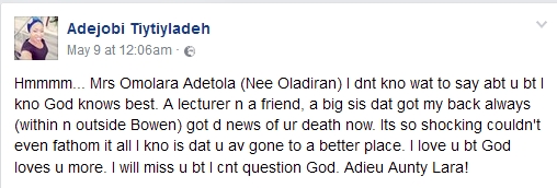 Young Nigerian Lecturer Dies