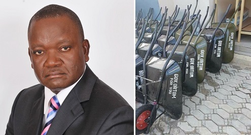 Benue State Governor empowers youth, ortom wheelbarrows