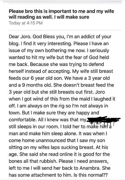 overaged son sucking wife's breasts
