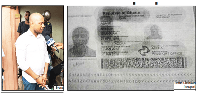 Evans obtained Ghanaian passport