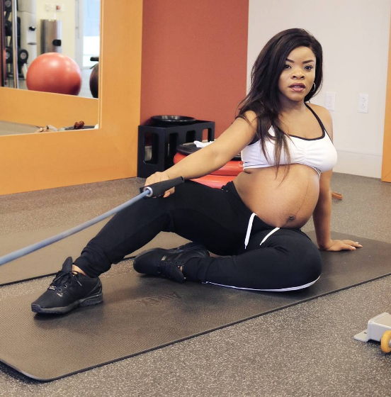 Laura Ikeji flaunts baby bump