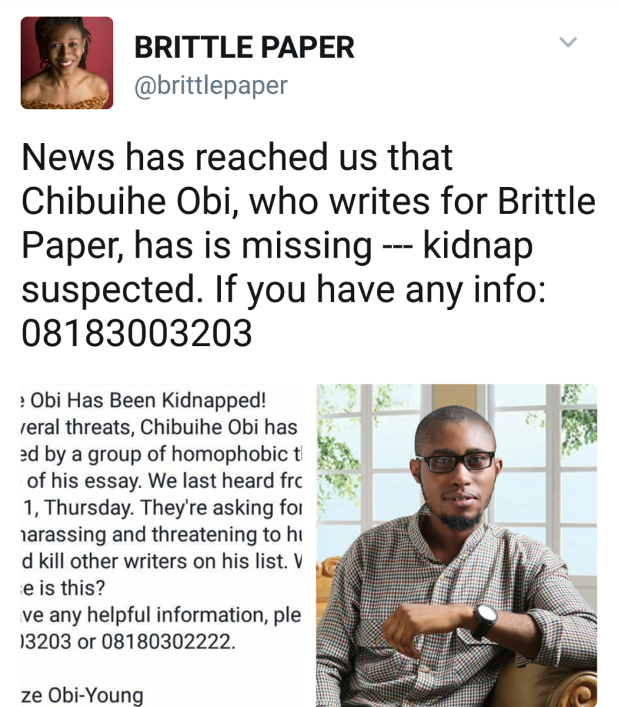 Nigerian Gay activist kidnapped