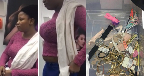 Nigerian lady caught stealing