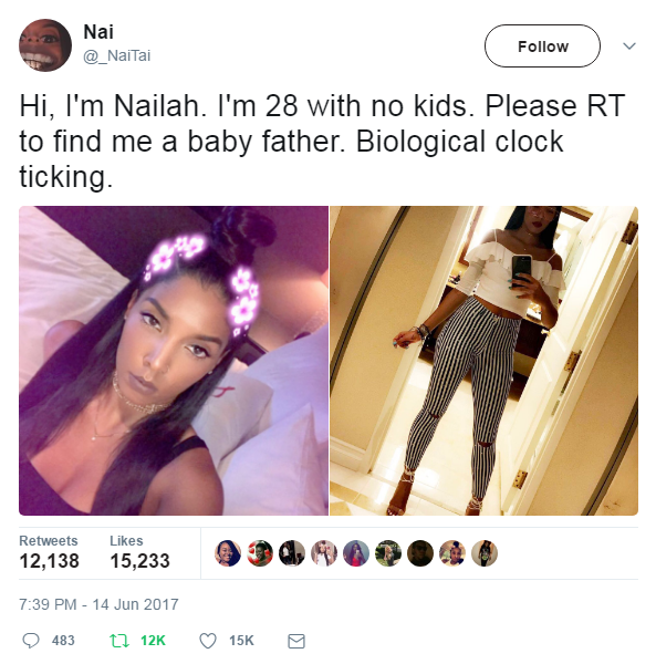 lady searching baby daddy