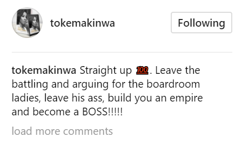 toke makinwa's advise