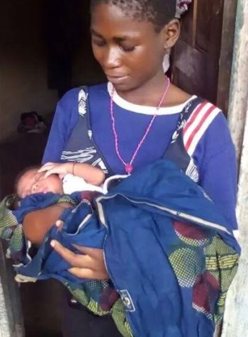 nigerian girl gives birth