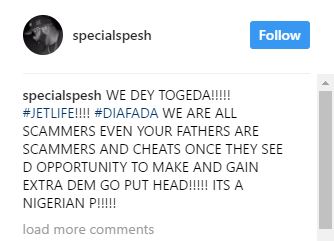 Special spesh reacts