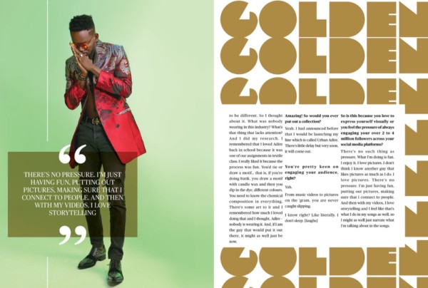 Adekunle Gold Is Rocking The Cover of Bold Magazine