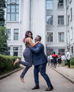 Braless Nigerian Lady causes stir in Pre-wedding Photos .