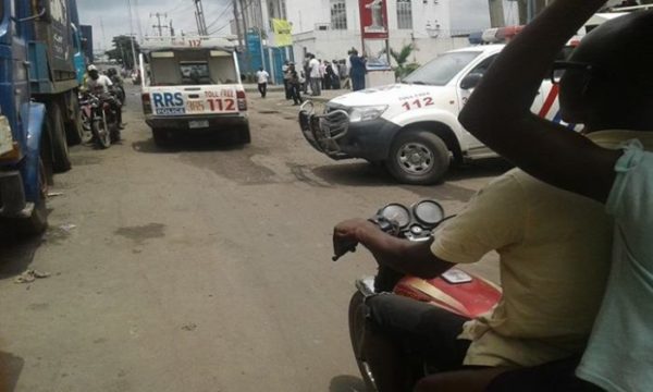 angry truckers burn sterling bank