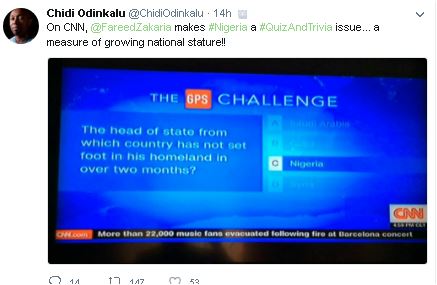 cnn mocks the absence of ailing president Buhari
