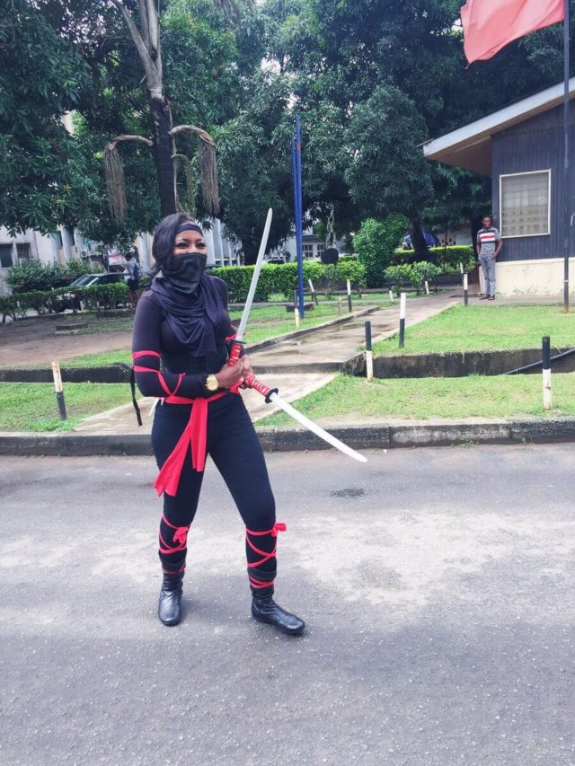 UNILAG female undergraduate turns ninja