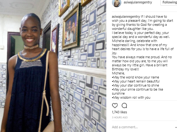 lanre gentry celebrates mercy aigbe's daughter michelle