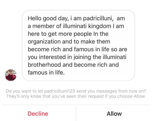 jaywon shares illuminati invitation